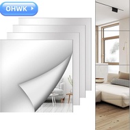OHWK 1pc Acrylic Mirror Sheet, Shatterproof Simple Non Glass Mirror Stickers,  Self Adhesive 1.6mm T