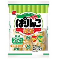 Sanko Seika Parinko Lightly Salted Rice Crackers (Reduced Sodium), 30 Pieces