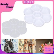 Bmai Palette  Plastic Sturdy Light 7 Holes Paint for Craft Projects Studio Painting