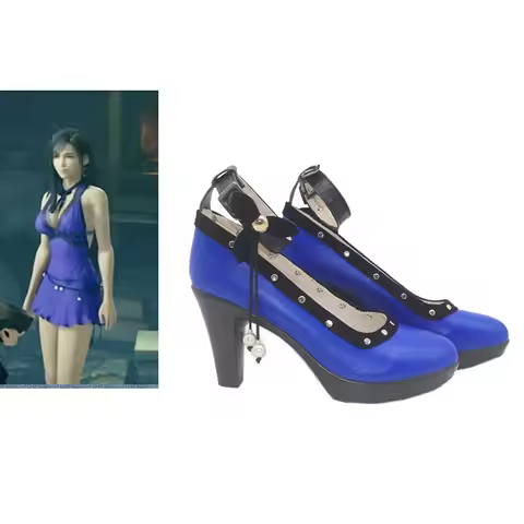 ROLECOS Game FF7 VII Remake Tifa Lockhart Shoes Boots Halloween Party Costume Accessories Custom Mad