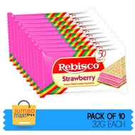 REBISCO STRAWBERRY CRACKER SANDWICH 32G / PACK OF 10
