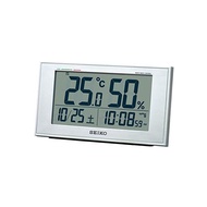 Seiko clock clip clock alarm clock radio digital calendar comfort temperature humidity indication silver metallic body size: 8.5 x 14.8 x 5.3 cm BC417S