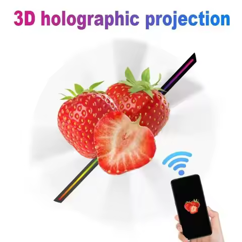 3D High-definition Holographic Fan Projector Remote Control Holographic Bracket Image Store Bar Part