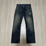 Levi's levis FS523-0004 W28 L32 藍刷色反摺藍低腰直筒牛仔褲 511 504 501