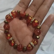 gelang cina merah gold