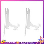 【HOT SALE】 2X Transparent 7 inch Display Easel Stand Plate Bowl Picture Frame Photo Pedestal Holder