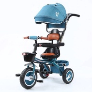 จักรยานสามล้อ จักรยานเด็ก รถเข็น BBMM612 มีด้ามเข็น ร่มบังแดด เบาะหนังนุ่มกันตก A1