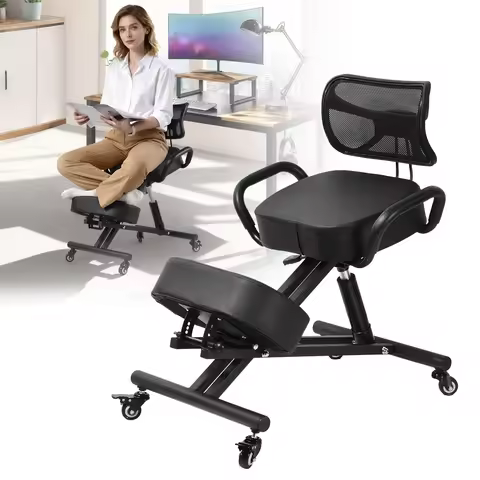 Kneeling Chair with Back Support, Height Adjustable Kneeling Chair for Men, Women, Children