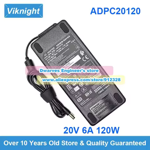 ADPC20120 AC Adapter 20V 6A 120W for 241B 272B4Q 272P4A AG271QG XG350R-CBenq EX3203R Monitor EX3501T