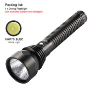 Asafee A17 Diving Flashlight XHP70.2 LED yellow /white light Diving Torch Central waterproof switch