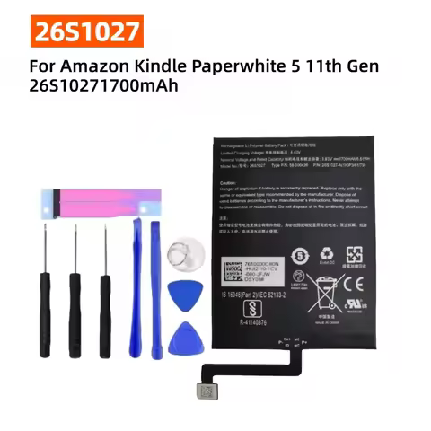 For Amazon Kindle Paperwhite 5 11th Gen 26S10271700mAh Replacement Phone Battery