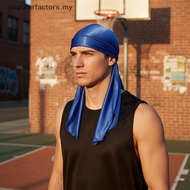 [Popularfactors] Men's Silky Durag for Natural Hair Ultra Smooth Long Tail Du Rag Premium Breathable