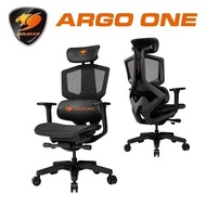 【COUGAR 美洲獅】 ARGO ONE PVC透氣皮革 人體工學電競椅(黑橘色/延續Argo優異的人體工學設計) 需自行組裝