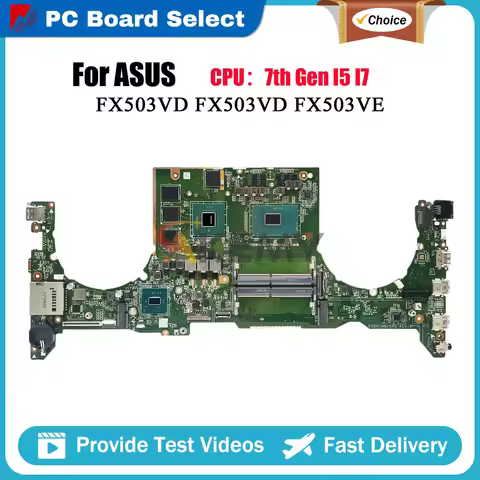 For ASUS GL503VD FX63VD ZX63V S5A FZ63VD FX503V GL503V Laptop Motherboard FX503VD Mainboard GTX1050