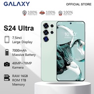 NEW smart phones original murah Galaxy S24+ Ultra 7.5 inch HD Screen Handphone 120Hz RAM 16GB/512GB 