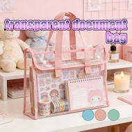 Transparent Document bag Classification Textbook File Folder Document Bag Waterproof File Bag Folder