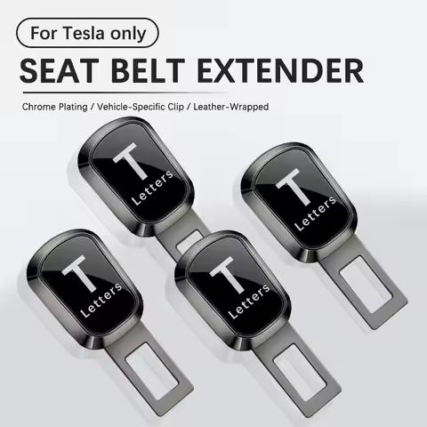 Suitable for Tesla model Y/3/X automotive zinc alloy electroplating automotive seat belt extension s