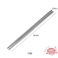 Sumpit Stainless Steel Bulat Korea | Sumpit Stainless Polos Ala Restoran Korea | Korean Round Chopst