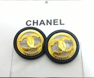 Chanel黑金鈕扣製作胸針/髮圈（現貨一個）