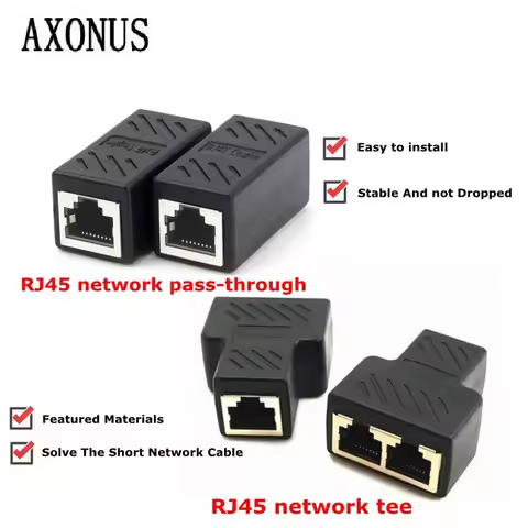 2022 New RJ45 Network Extender Ethernet Network Cable Splitter Adapter Connector Extender Straight P