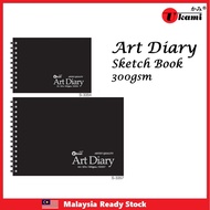 UKami A5/A4 Art Diary Sketch Book 20's 300gsm