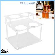 FKILLA0FSB Syrup Bottle Holder, 2 Tier Acrylic 2 Tier Syrup Rack, Durable Step Shape  Syrup Organize