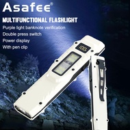 Asafee DT007 Outdoor Super Bright Portable LED Flashlight White Red Purple Light Camping Mini Safety