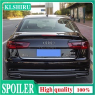 KLSHIRU For Audi A6 C7 Big Spoiler 2011-18 High Quality ABS Car Trunk Lip Wings Tail Spoiler A6 Acce