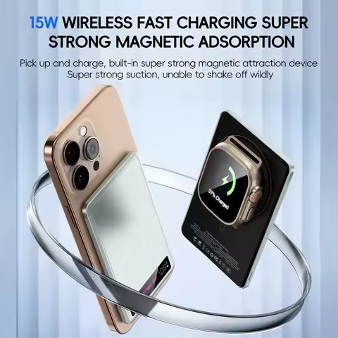 5000mAh/10000mah Fast Power Bank for MagSafe Magnetic Wireless External Battery [ CCC Certified] Col