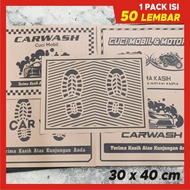Car Wash Foot Pads Paper 50 Sheets Car Wash Paper Kraft Steps Carwash Steam Salon Detailing Dealer F