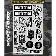 16PCS Waterproof Maternal Stickers Vinyl Premium Glossy HD Anti Air Cutting Kiss Cut Motor Car Helme