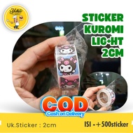 KUROMI LIG+HT 2CM STICKER / KUROMI CHARACTER STICKER