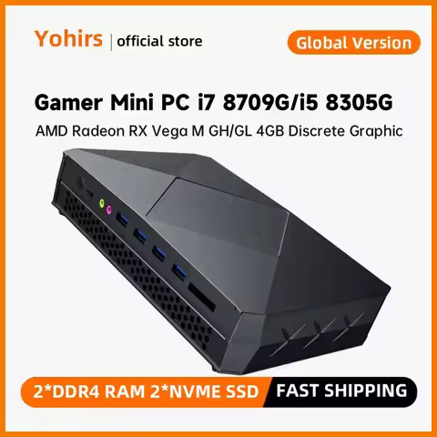 Intel NUC PC Core i5 8305G i7 8709G 8809G Windows11 3*HD-MI 1*Type-C 2*DDR4 2*NVME 4*4K Display Crea