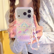 iPhone 17 Pro max 16 Pro max Colorful diamond carousel pattern TPU materia IMD process Phone case