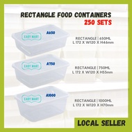 🔥READY STOCK🔥 A650/A750/A1000 (250SETS) RECTANGLE DISPOSABLE FOOD CONTAINERS/BEKAS PETAK BESAR/A1000