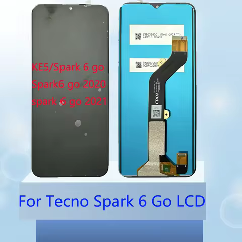 6.52 inches For infinix tecno Spark 6 Go KE5 LCD Display Touch Screen Digitizer Assembly For tecno S