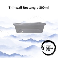 [25 Pcs] Thinwall Rectangle 800ml/ 800ml Plastic Lunch Box Thinwall Meiji 800ml/ 800ml Rice Box