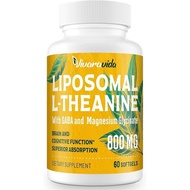 L-Theanine 800mg Supplement with GABA and Magnesium Glycinate - Natural Compound, Sleep and Relaxati
