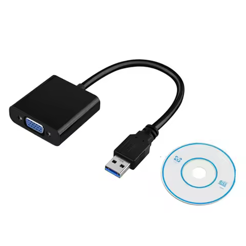 USB to VGA converter projector conversion cable USB3.0 to VGA interface external graphics card expan