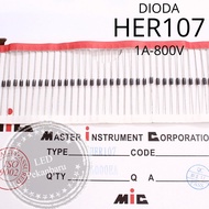 DIODE HER107 HER 107 MIC 1A 1000V MERK DIODE