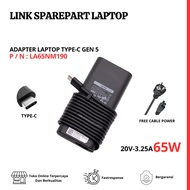 LAPTOP ADAPTER 20V 3.25A 65W USB-C Type C AC Adapter Charger For De/ Inspiron 14 7445 2-in-1 HA65NM1