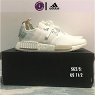 NMD R1 White w/ grey accents Womens (Size 7 1/2) [BY3033]