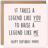 Funny Birthday Card for Mum, Birthday Card for Mum, from Daughter Son, Birthday Cards for Women 60th