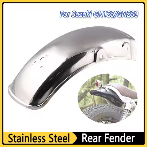 Stainless Steel Mudguard Motorcycle Universal Rear Fender for Suzuki GN125 GN250 Mud Guard Parts Mot