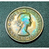 New Zealand QE II 6 Pence 1955