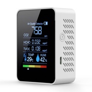 Air Quality Monitor, Professional Air Quality Detector with CO2 Monitor/HCHO/TVOC/Temperature/Humidi
