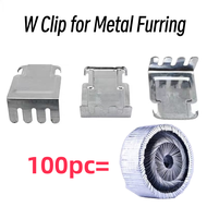 W clip (100pcs) Double furring clip wclip Metal furring wall clip for Ceiling Work C-Channel Fitting