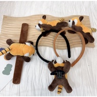 ️ [9 Styles] Raccoon Headband Hair Clip Rope Accessories Ring Refrigerator Sticker Band Brooch Chris