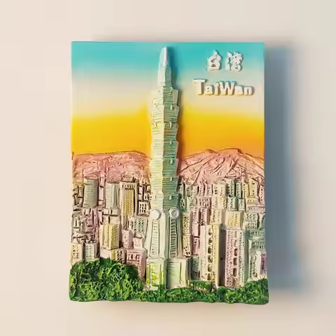 China Taiwan Fridge Stickers Taipei Travel Souvenirs Kenting Taipei 101 Building Fridge Magnets Home