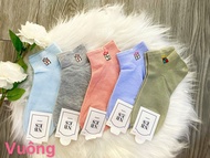 Tất vớ nữ cổ ngắn thấp cute dày đẹp dễ thương nhiều kiểu họa tiết COMBO 5 đôi